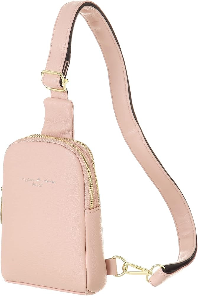 Small Crossbody Sling Bags for Women Vegan Leather Cell Phone Purse Fanny Packs for Women Men | Amazon (US)