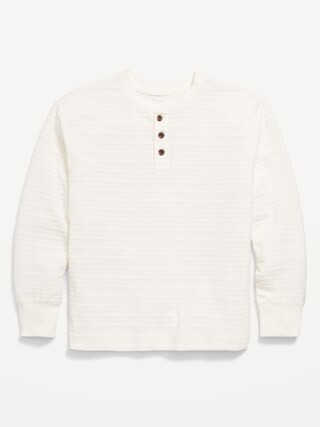 Cozy-Knit Long-Sleeve Henley T-Shirt for Boys | Old Navy (US)