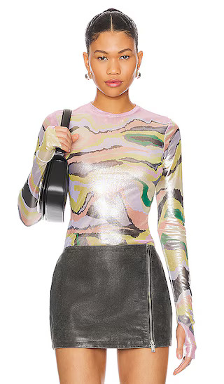 Kaylee Top in Soft Linear Abstract | Revolve Clothing (Global)