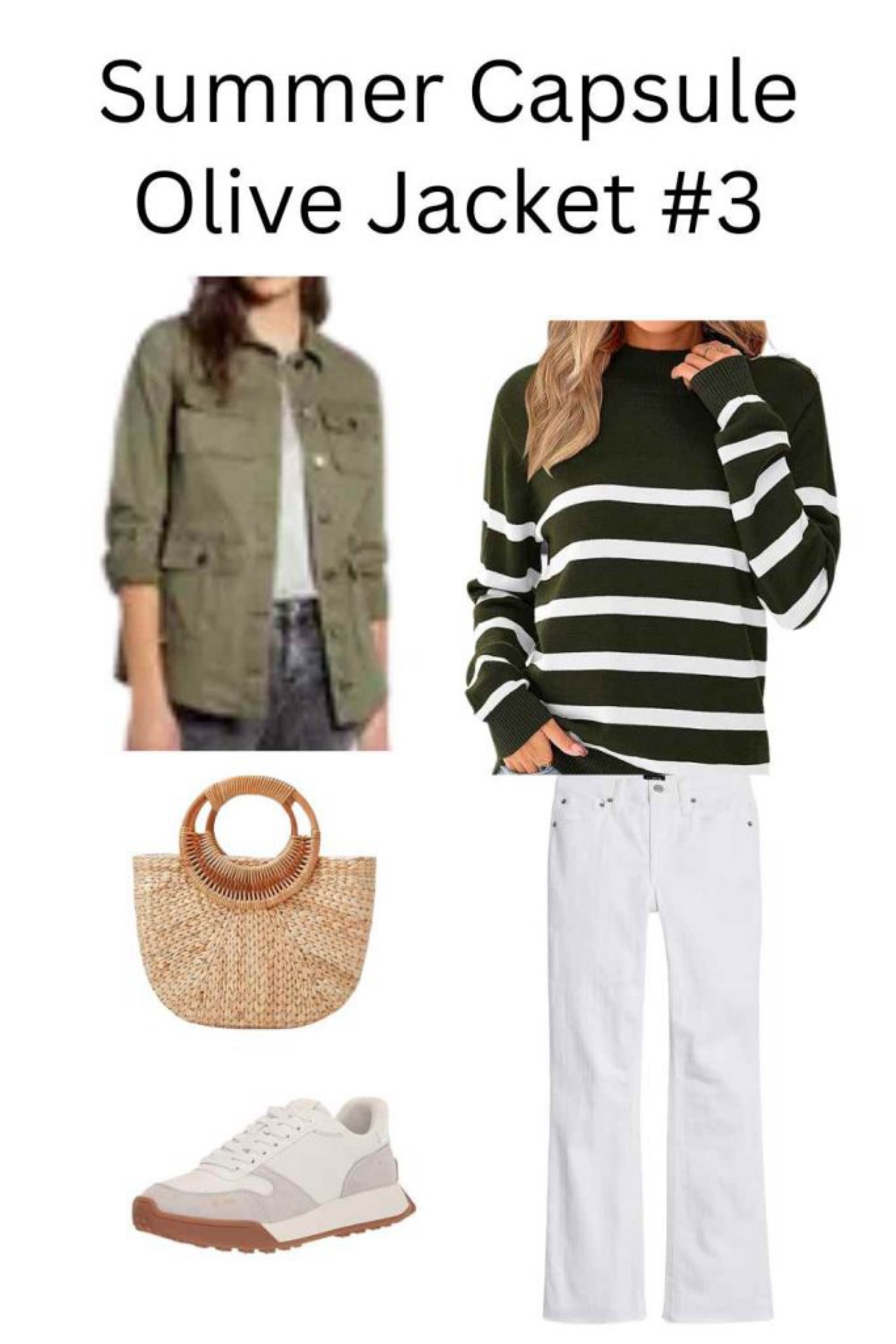 So crisp and clean! Striped top under olive jacket with white jeans and sneakers! Let’s go do errands at a fun mall!

I am thrilled to show you 50 casual, classic, chic, summer outfits from my summer capsule wardrobe 2024! 
This is the link for the post to show you the items and how to enjoy them to the fullest: Summer Capsule Wardrobe 2024: 17 More Easy, Smart Casual Summer Outfits for You to Enjoy and Maybe Even Copy! - Dr. Julie's Fun Life
Please follow my blog at: drjuliesfunlife.com for fun, fashion, family, and food!❤️Thank you!

#LTKSeasonal #LTKSummerSales #LTKShoeCrush