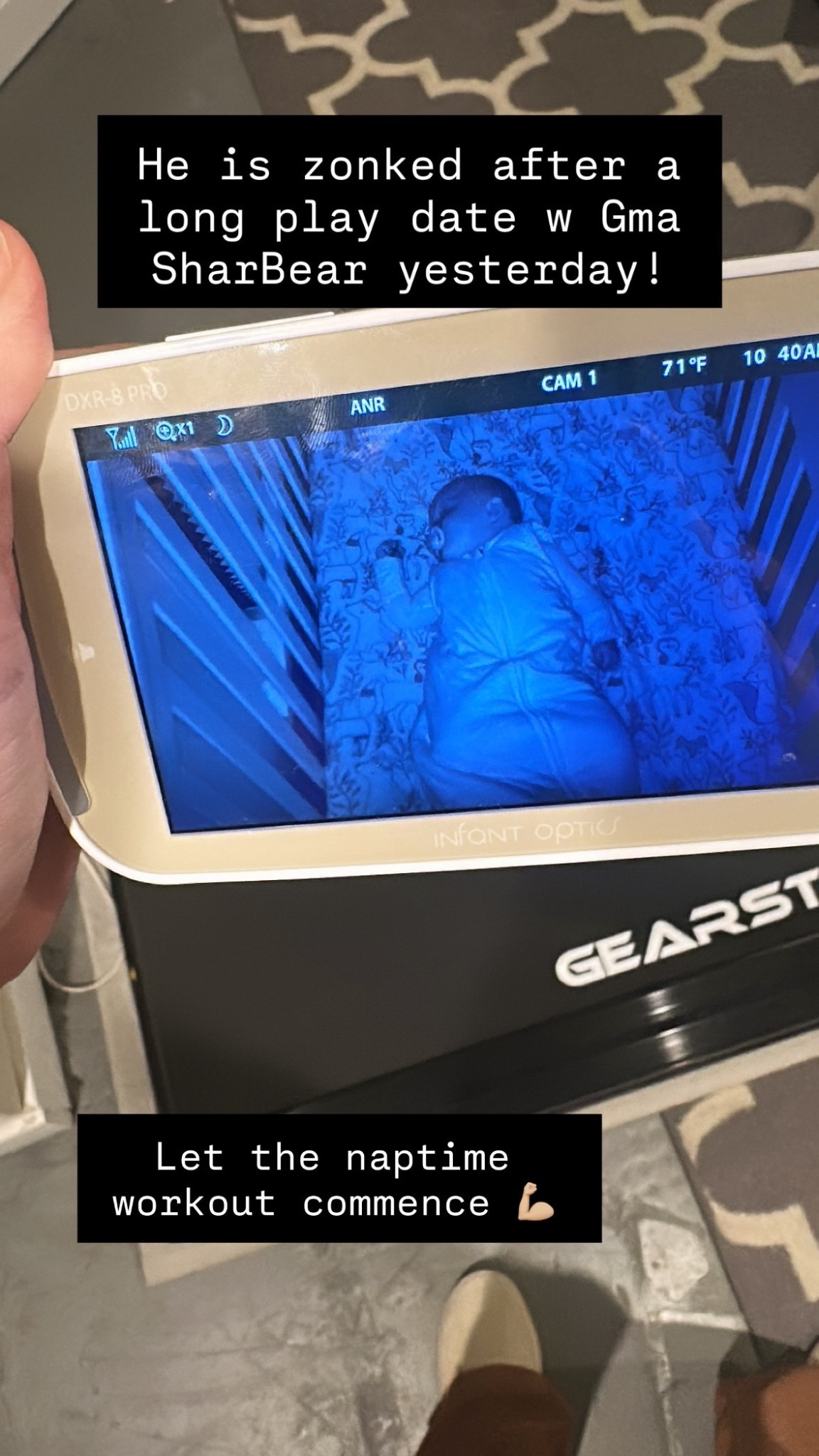 He is zonked after a long play date w Gma SharBear yesterday! Let the naptime workout commence 💪🏼

#LTKdayinmylife #LTKfitnessgoals #LTKBaby