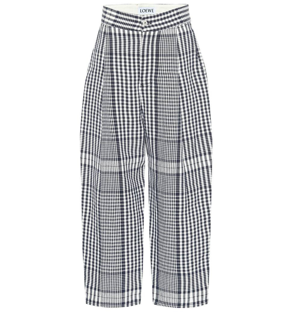 Karierte Hose aus Leinen | Mytheresa (DACH)