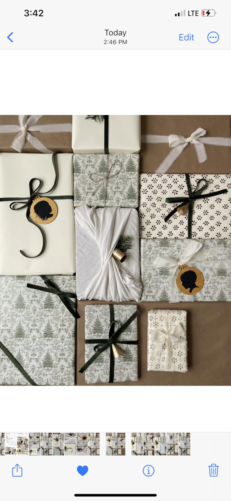 Ribbli Camel White Khaki Velvet Ribbon 3 Rolls Double Faced 3/8 Inch 18-Yard with Wooden Spool Us... | Amazon (US)