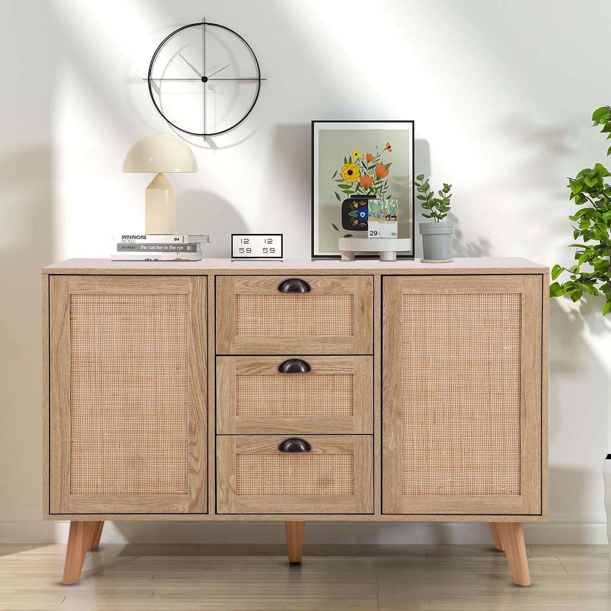 S&W Farmhouse Buffet Sideboard with 3 Drawers and 2 Doors | Walmart (US)