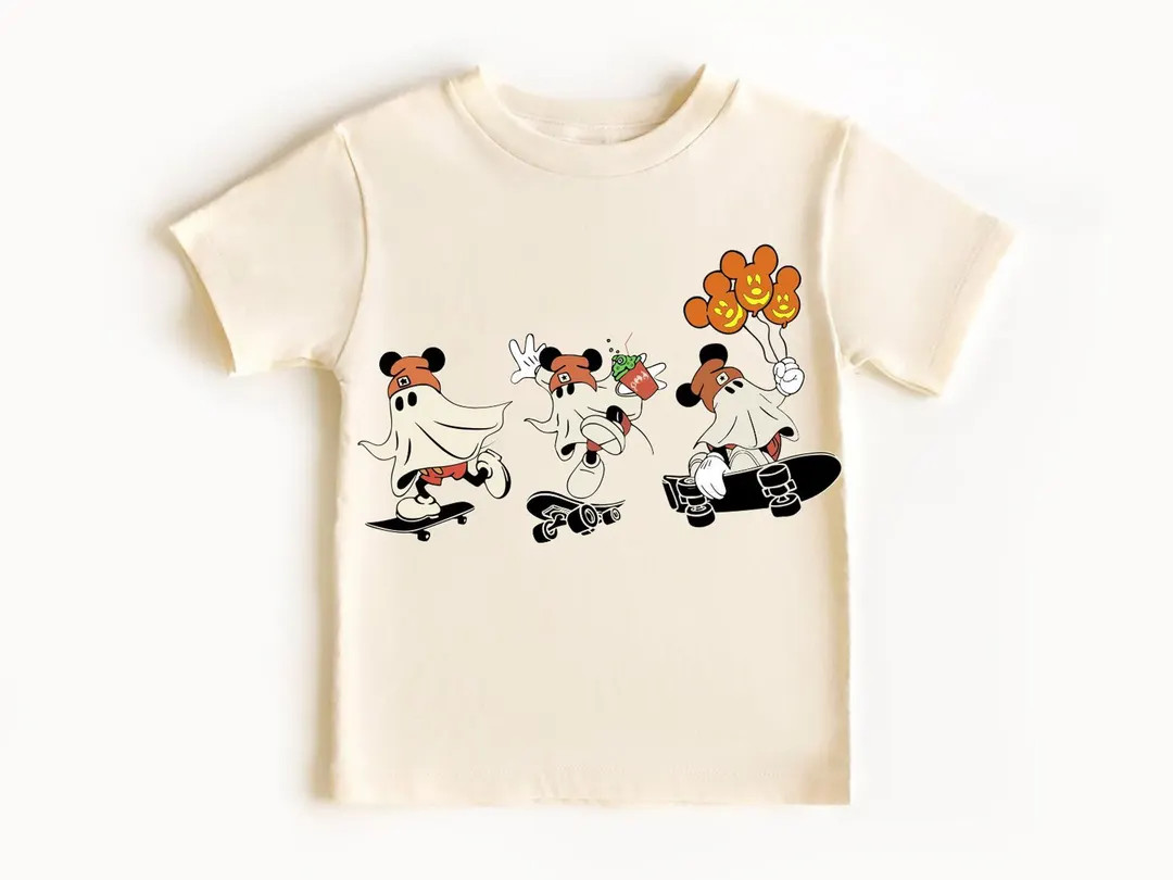 Disney Ghost Shirt, Mickey Halloween Kids Tee, Toddler Spooky Season Sweatshirt, Mouse Pumpkin Gi... | Etsy (US)