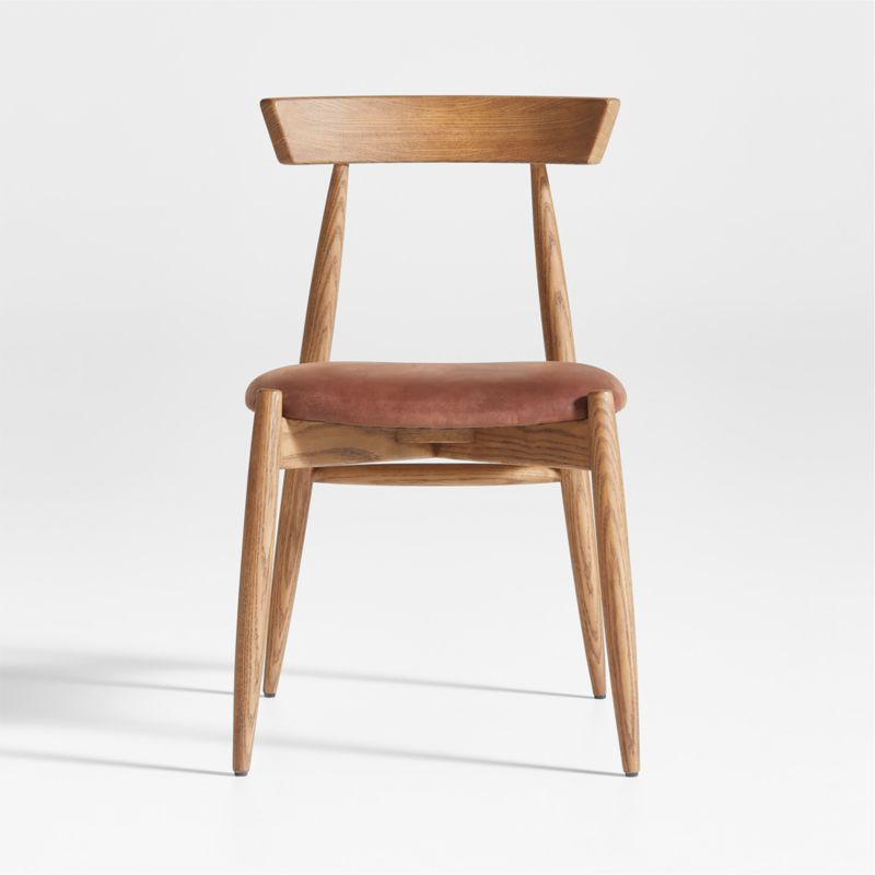 Linus Brown Leather Dining Chair by Laura Kim + Reviews | Crate & Barrel | Crate & Barrel