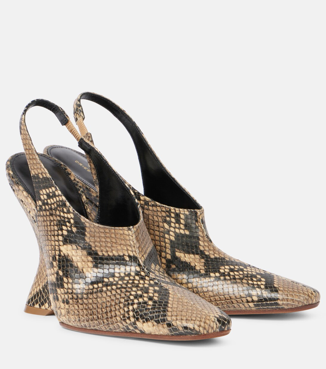 Snake-effect leather wedges | Mytheresa (US/CA)