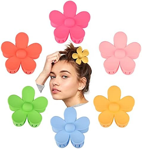 Bmobuo Flower Hair Clip 6Pcs Daisy Hair Clips Flower Hair Clips for Women Flower Hair Accessories... | Amazon (US)