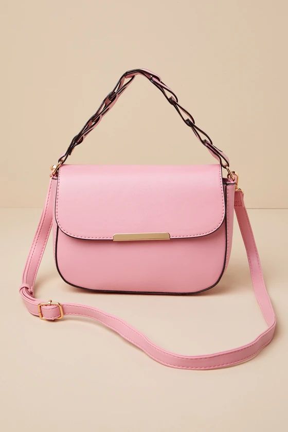 Perfect Moves Pink Interlocking Link Handbag | Lulus