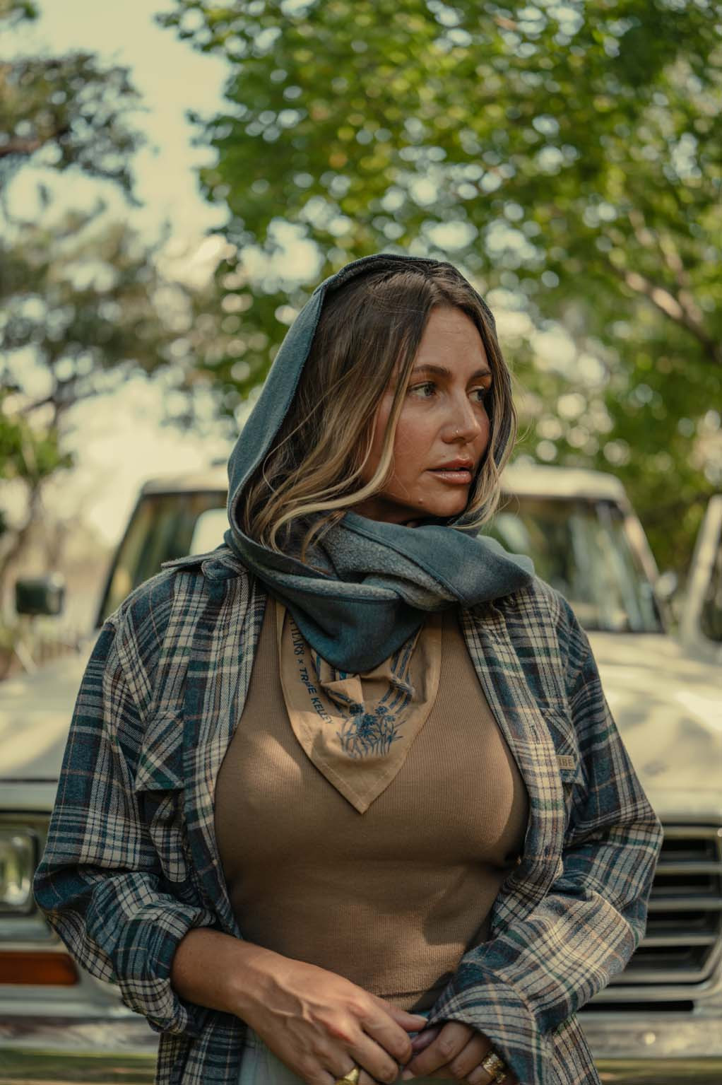 Hood Scarf - Coastal Countryside | Tribe Kelley