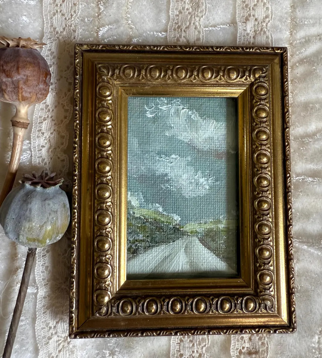 Small Framed Original Oil Painting / European Landscape Art/ Oil On Canvas Decoration | Etsy (US)