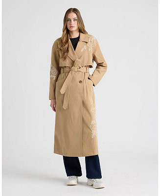 Women's Trench Coat with Embroideries | Macy's