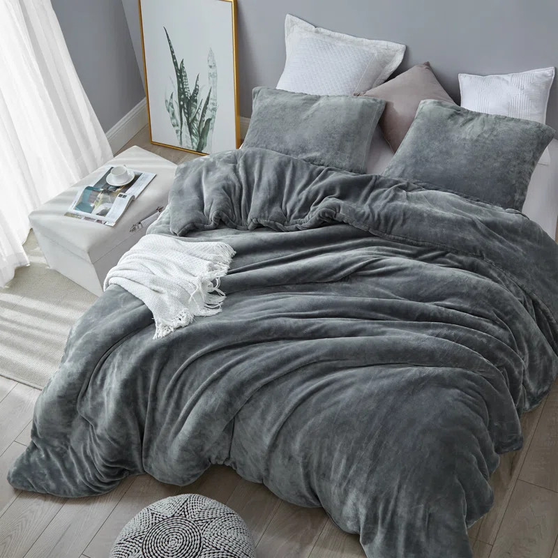 Original Plush Coma Inducer Steel Gray Oversized Comforter Set | Wayfair North America