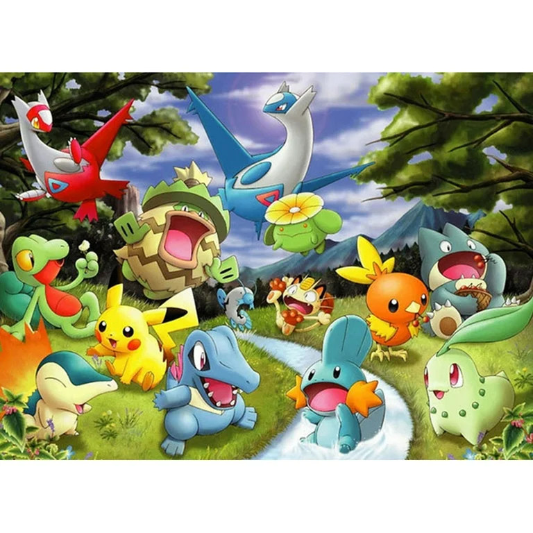 DIY 5D Pokemon Pikachu Diamond Art Painting Kits for Adults,Anime Cartoon Round Full Drill Crysta... | Walmart (US)