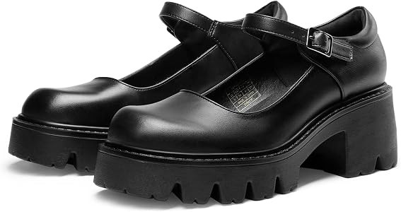 DREAM PAIRS Women's Mary Janes Shoes Platform Dress Low Heel Chunky Pumps Round Toe Ankle Strap P... | Amazon (US)