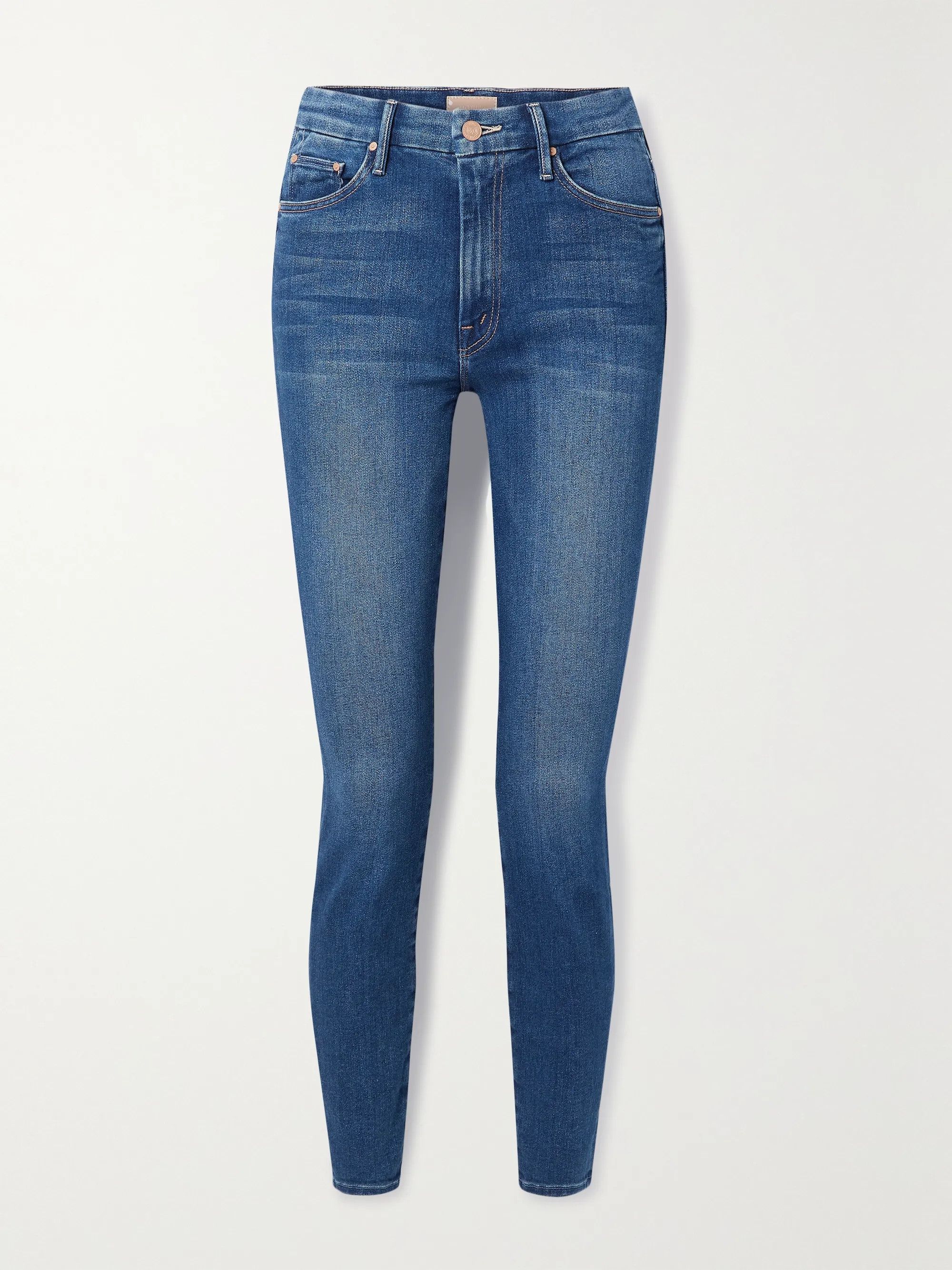 Dark denim The Looker high-rise skinny jeans | MOTHER | NET-A-PORTER | NET-A-PORTER (US)