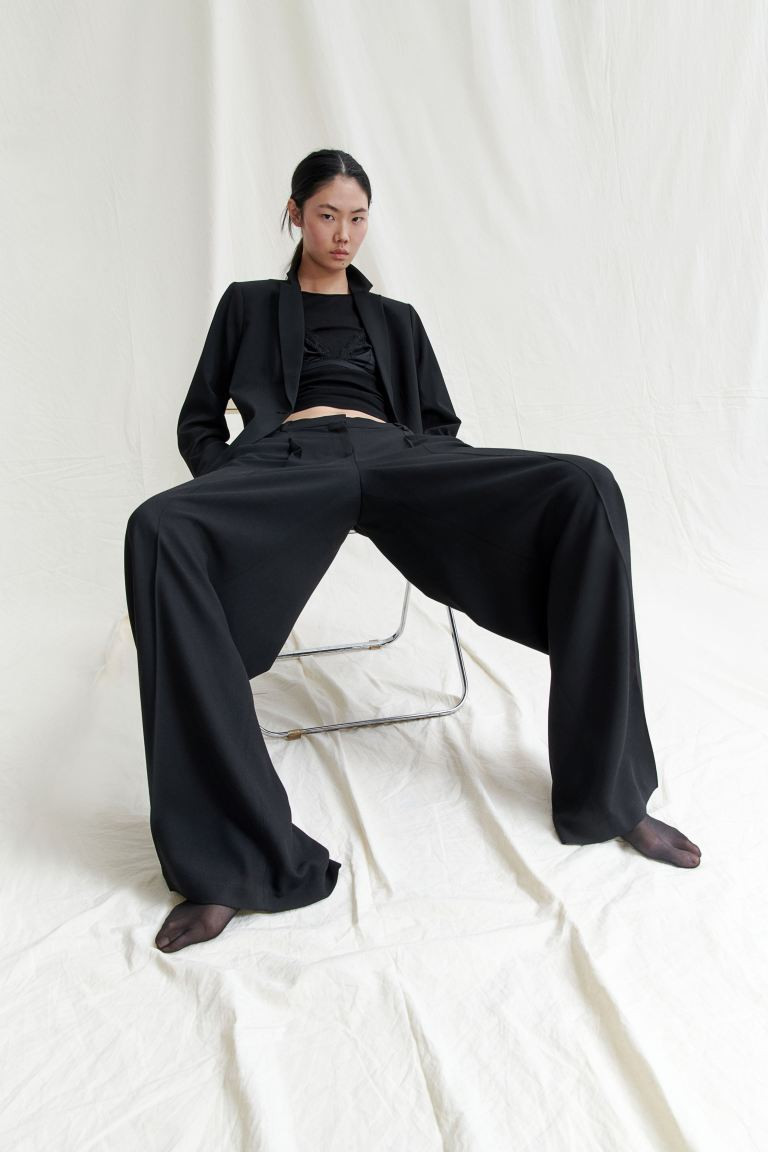 Fitted Blazer - Black - Ladies | H&M US | H&M (US + CA)