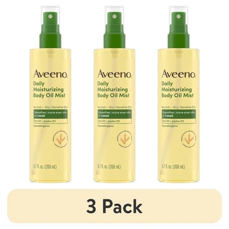 (3 pack) Aveeno Daily Moisturizing Body Oil Mist with Oat Oil, 6.7 fl. oz | Walmart (US)