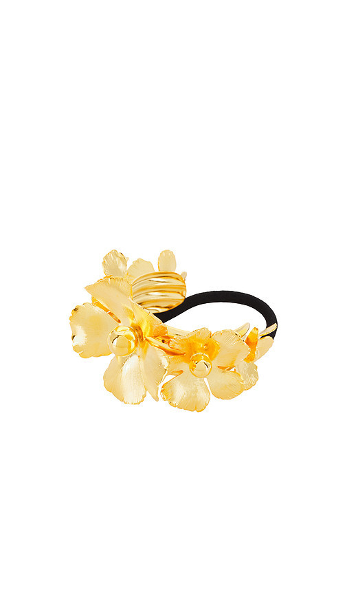 LELET NY Eden Floral Pony Cuff in Metallic Gold. | Revolve Clothing (Global)