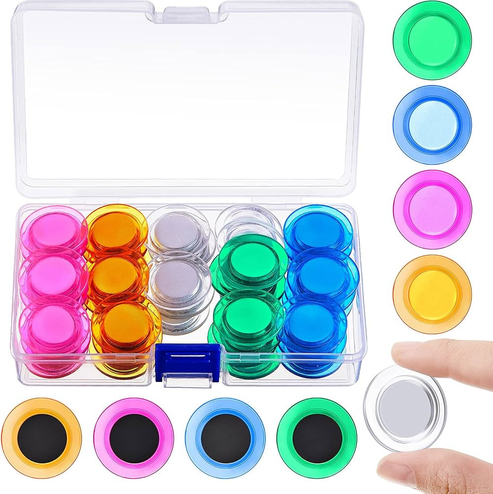 45 Pieces Whiteboard Magnets Round Refrigerator Magnets Dry Board Mini Fridge Magnet Teacher Supp... | Amazon (US)