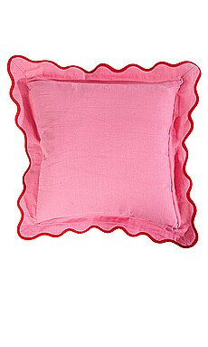 Furbish Studio Darcy Linen Pillow Cover in Light Pink & Cherry from Revolve.com | Revolve Clothing (Global)