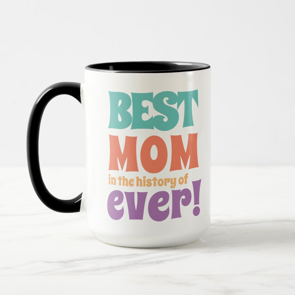 Modern Best Mom Kids Name Mother's Day Gift | Zazzle