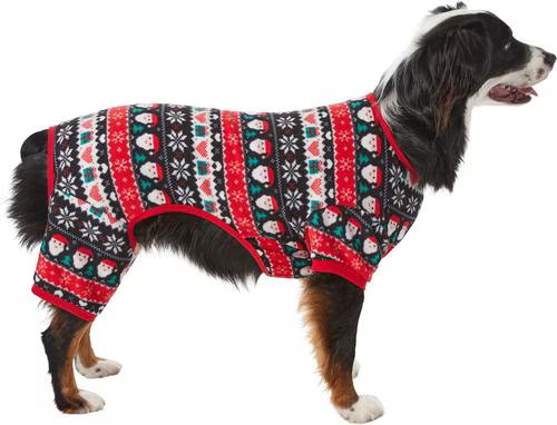 Frisco Santa Plaid Polar Fleece Dog & Cat PJs, Large | Chewy