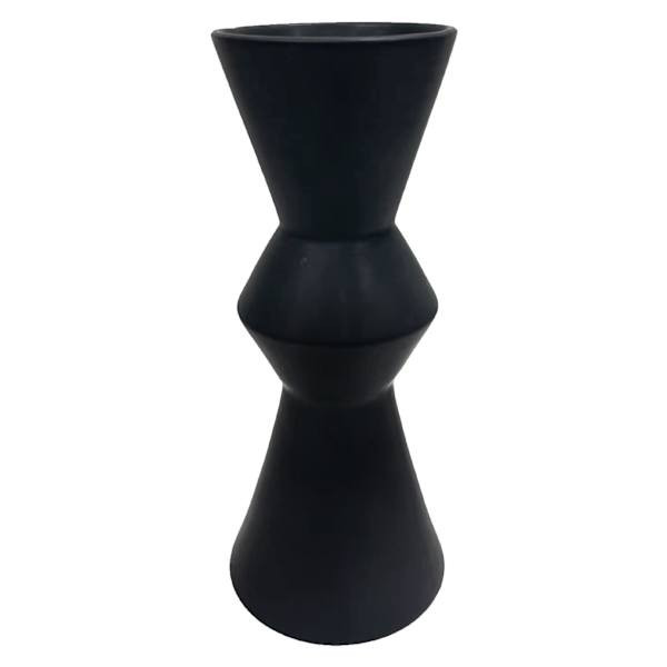 Black Ceramic Vase, 9.8", sold by At Home | At Home