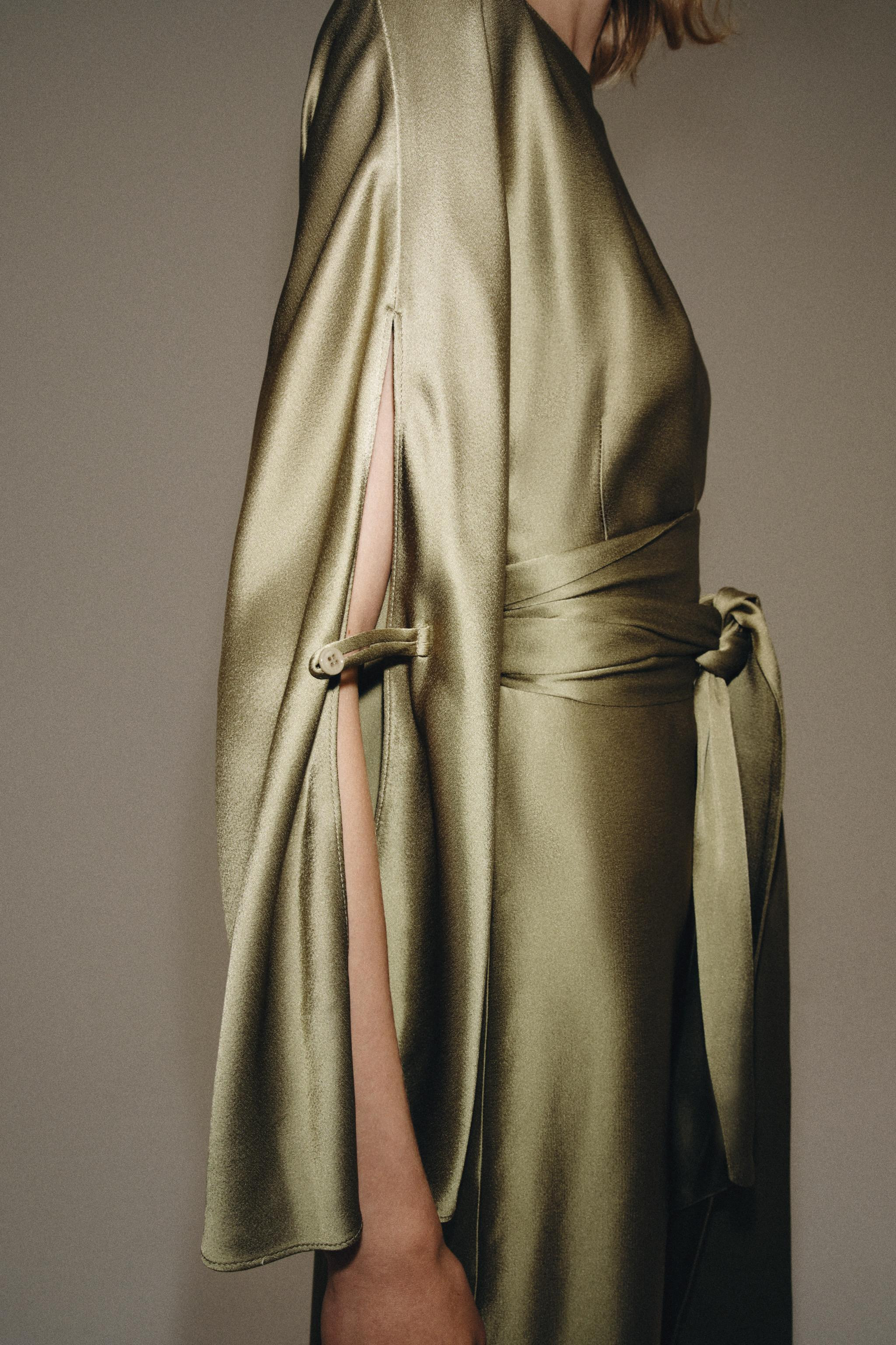ZW COLLECTION SATIN EFFECT MIDI DRESS | Zara US