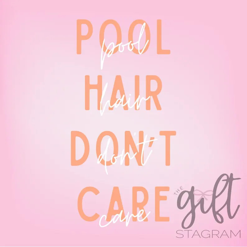 Pool Hair Don't Care Gift Tag | DIGITAL DOWNLOAD | Party Favor Gift Tag | Party Favor Printable |... | Etsy (US)