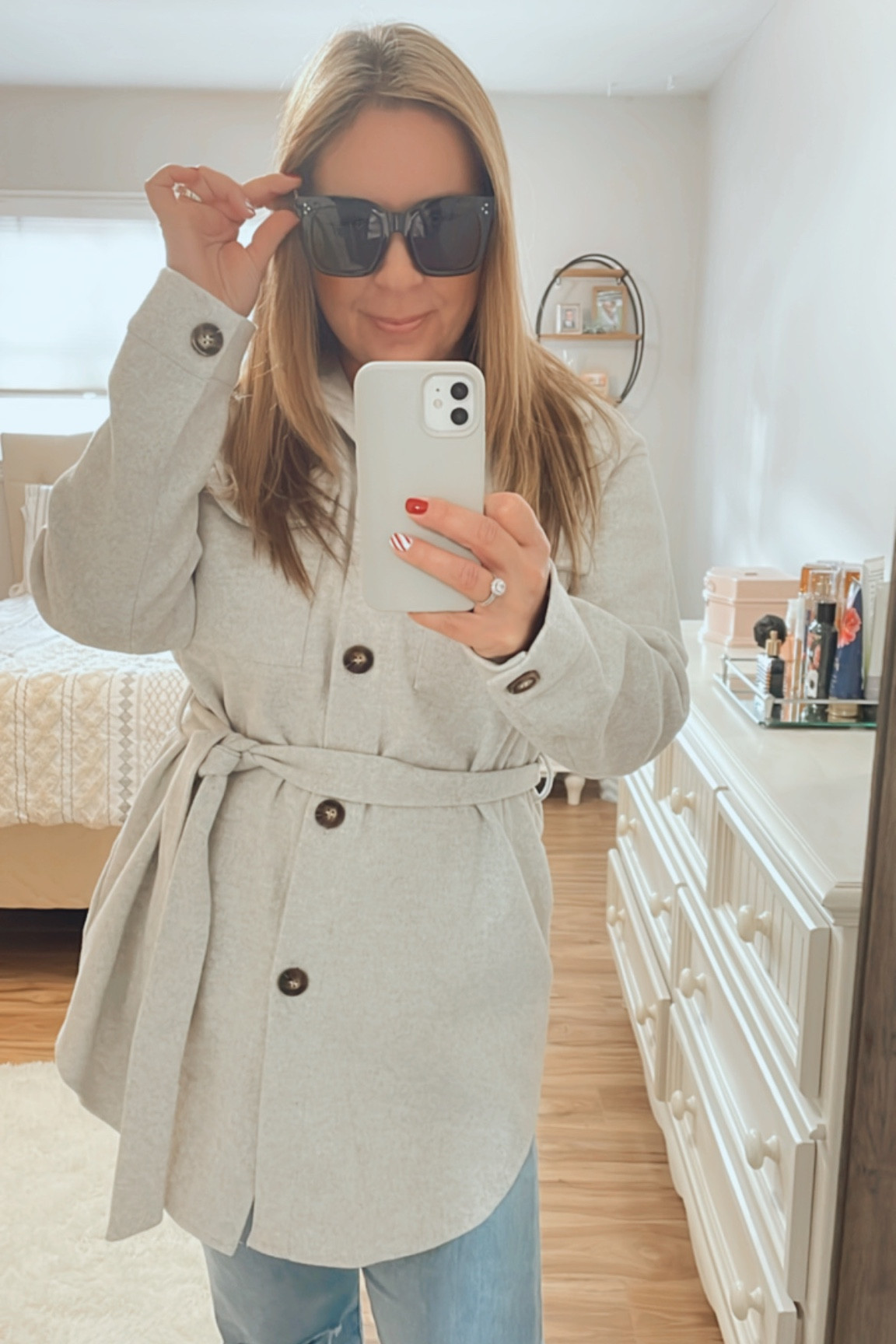 Belted peacoat/trench coat from Amazon. I’m wearing a large. It’s on the heavier side so kind of like a heavy shacket. Sunglasses are Amazon too






Gift guide, winter coat, gifts for her #ltkfind #ltkholidaystyle midsize fashion 

#LTKHoliday #LTKGiftGuide #LTKunder50