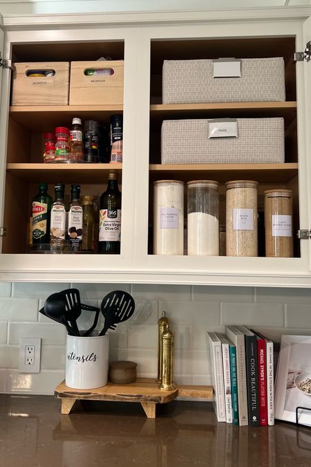Take a peek inside my kitchen and shop my exact products here! #organized #kitchengoals #decanting #labeling #thecontainerstore #lazysusan #thehomeedit #kitchendecor 

#LTKhome #LTKstyletip #LTKFind