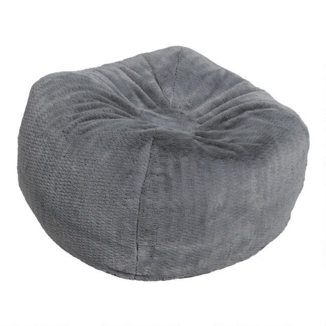 Gray Patterned Bean Bag Chair | World Market
