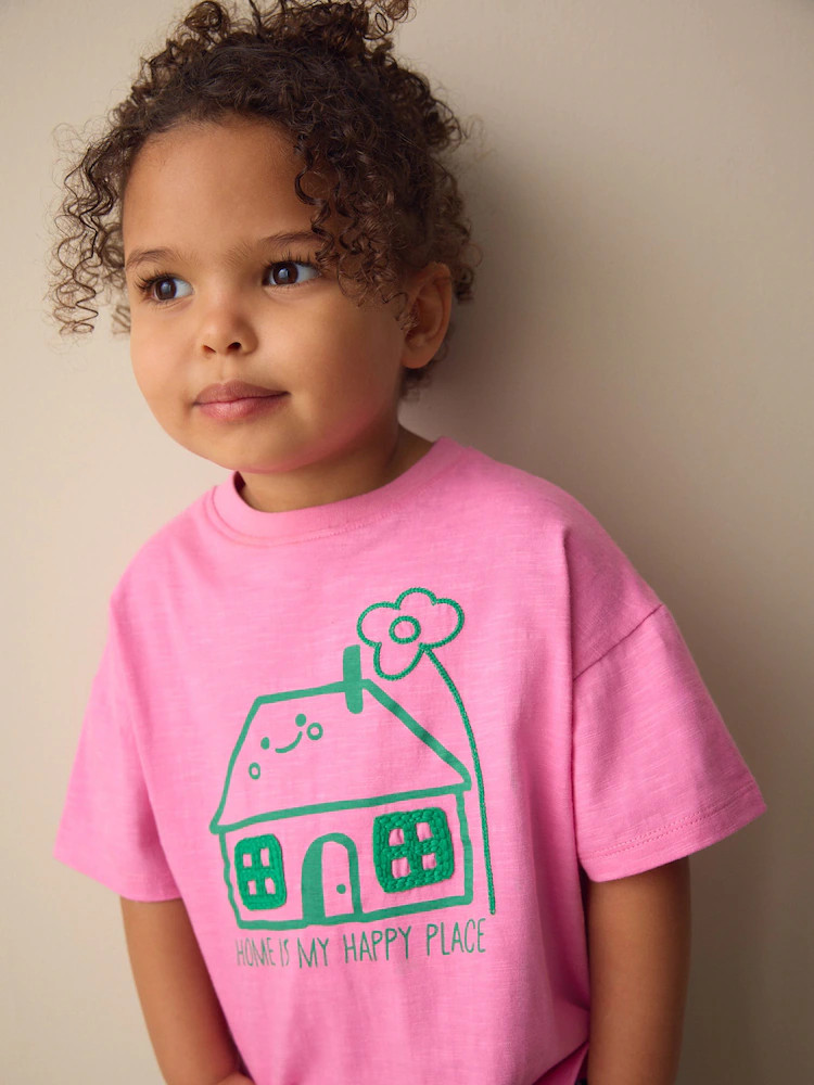 Pink House Short Sleeve T-Shirt (3mths-7yrs) | Next US