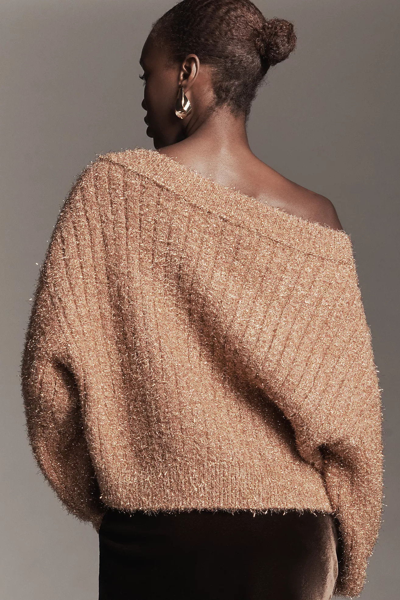 By Anthropologie Boat-Neck Tinsel Cardigan Sweater | Anthropologie (US)