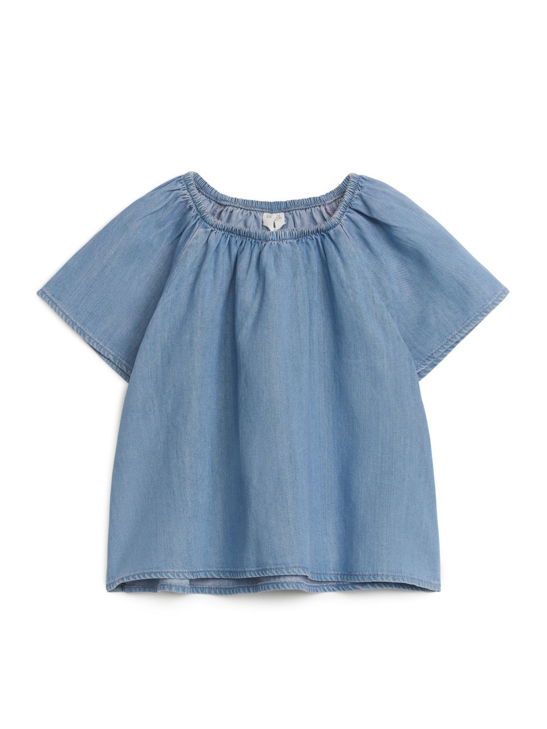 Gathered Top - Blue | ARKET (US&UK)
