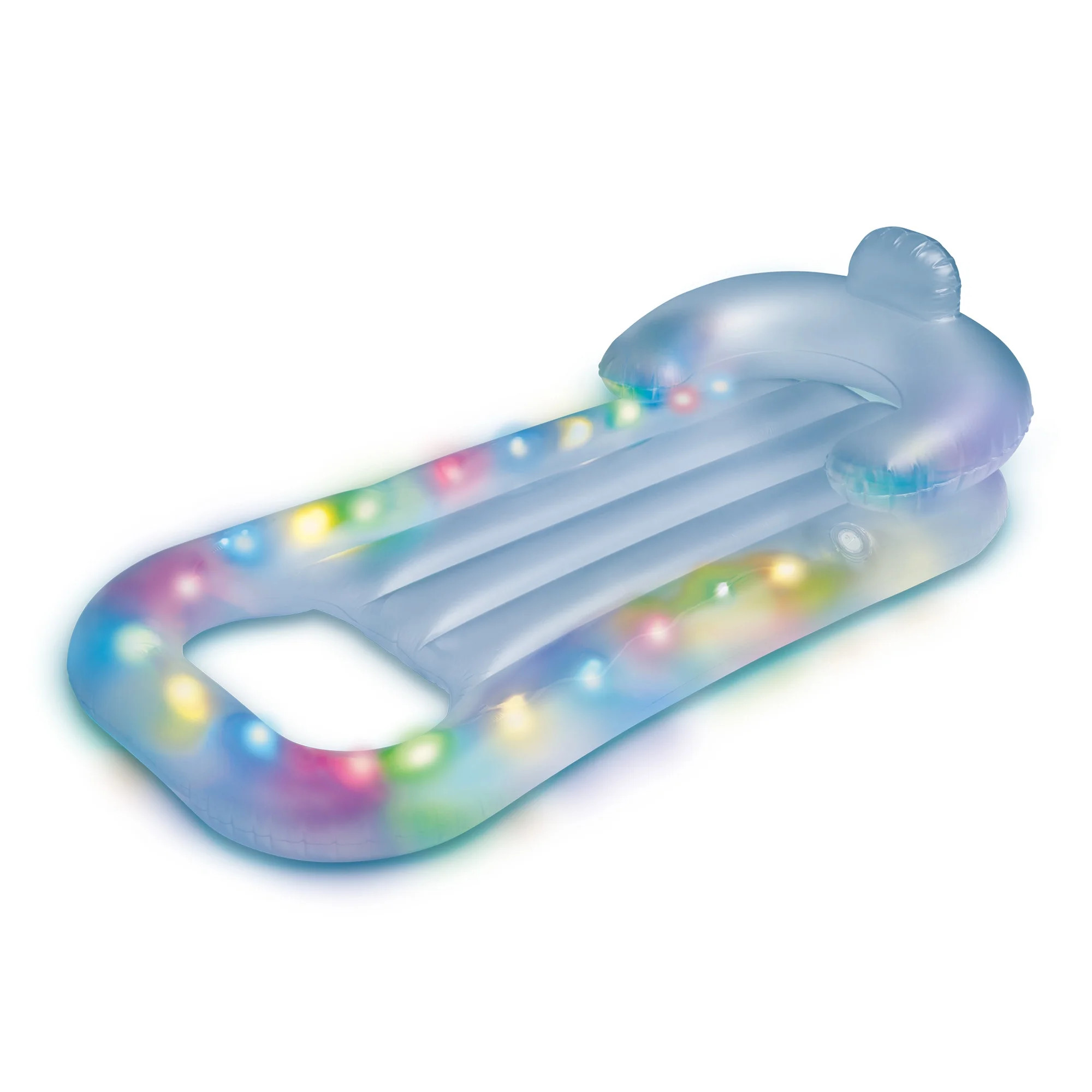Bluescape LED Pool Lounge – Inflatable Light-Up Floating Lounger with Waterproof Color-Changing... | Walmart (US)