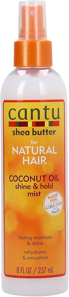Cantu Shea Butter Coconut Oil Shine and Hold Mist, 8 Fluid Ounce | Amazon (US)