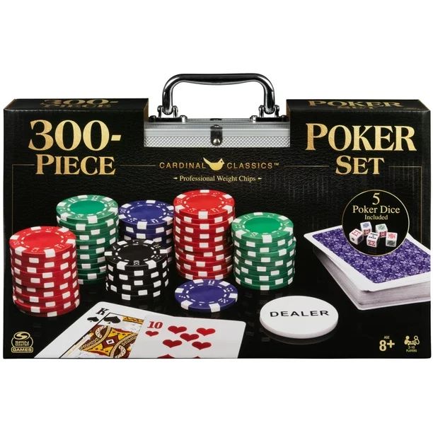 Cardinal Classics, 300-Piece Poker Set with Aluminum Carrying Case & Professional Weight Chips Pl... | Walmart (US)
