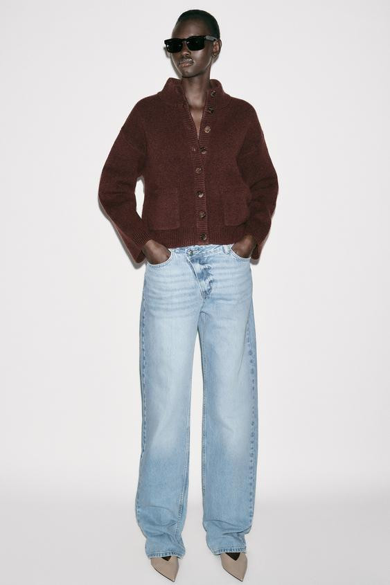 HIGH NECK KNIT BOMBER JACKET | Zara US