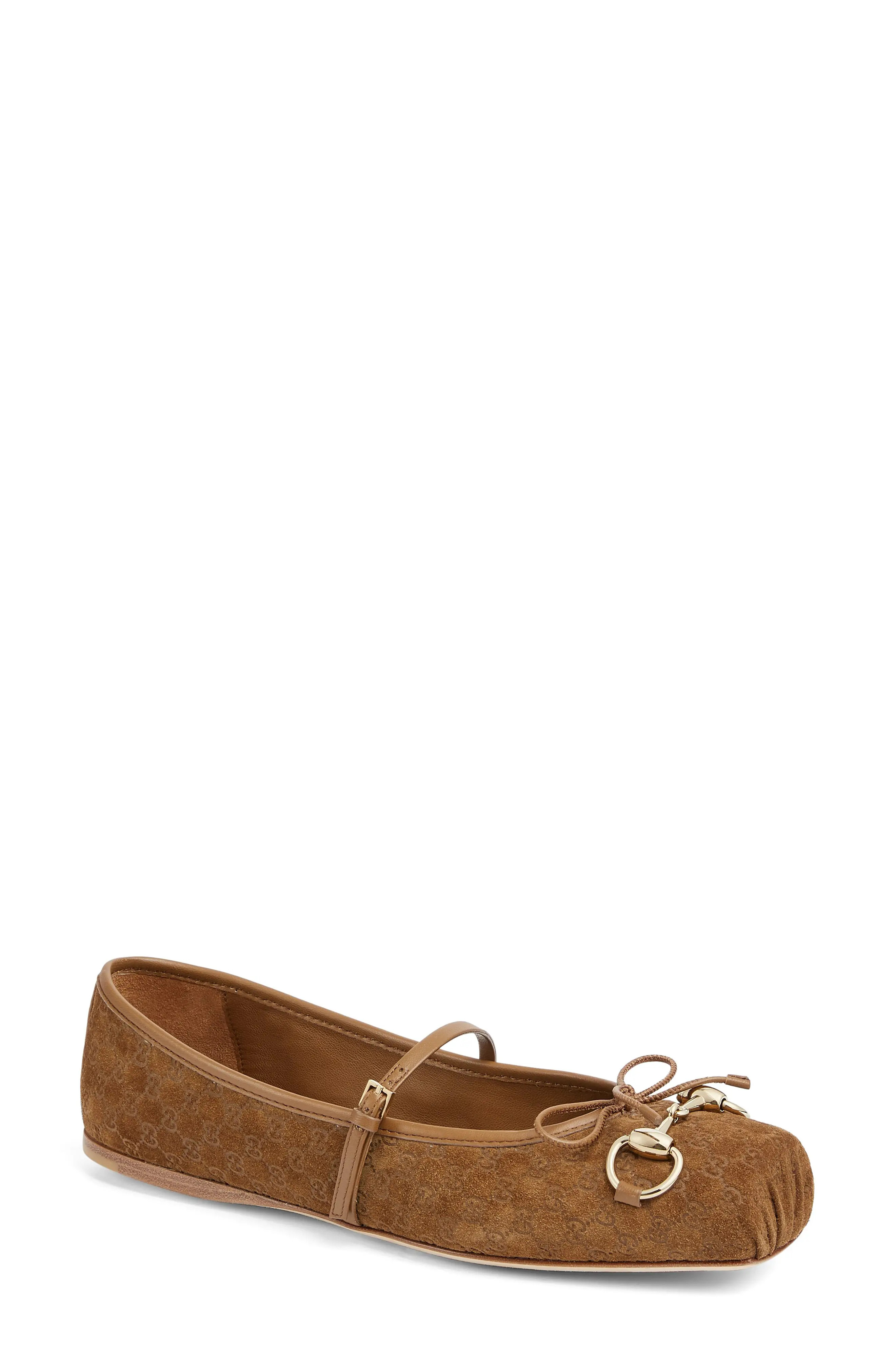 Horsebit Suede Ballet Flat | Nordstrom