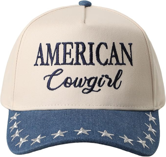 Western Cowboy Embroidered 5 Panel Cotton Two Tone Trucker Hat-Retro Southwest Style Snapback Cap... | Amazon (US)