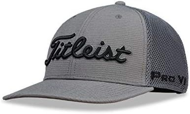 Titleist Men's Tour Snapback Mesh Golf Hat, Black/Charcoal | Amazon (US)