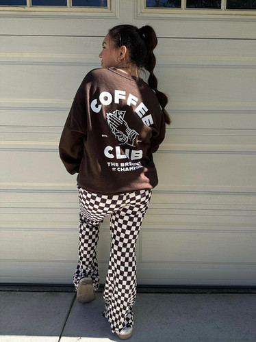 Espresso Yourself Oversized Crewneck | Mocha | Slater Vintage