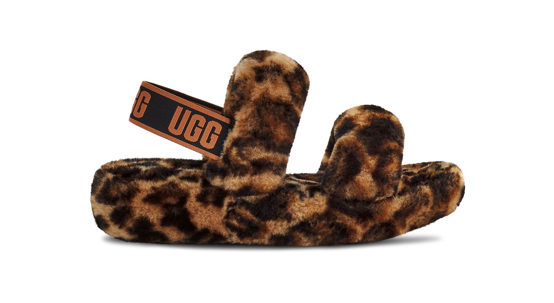 UGG Women's Oh Yeah Panther Print Sheepskin Slippers in Butterscotch, Size 8 | UGG (US)