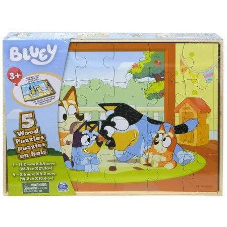 Bluey 5pk Wood Puzzle | Walmart (US)