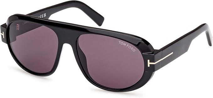 Tom Ford BLAKE-02 FT 1102 Shiny Black/Grey 59/16/140 unisex Sunglasses | Amazon (US)