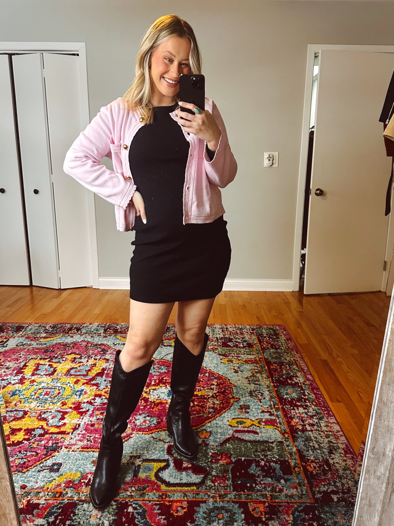 Valentine’s Day outfit, perfect for a bump! #outfitidea #maternity 

#LTKfindsunder50 #LTKshoecrush #LTKbump