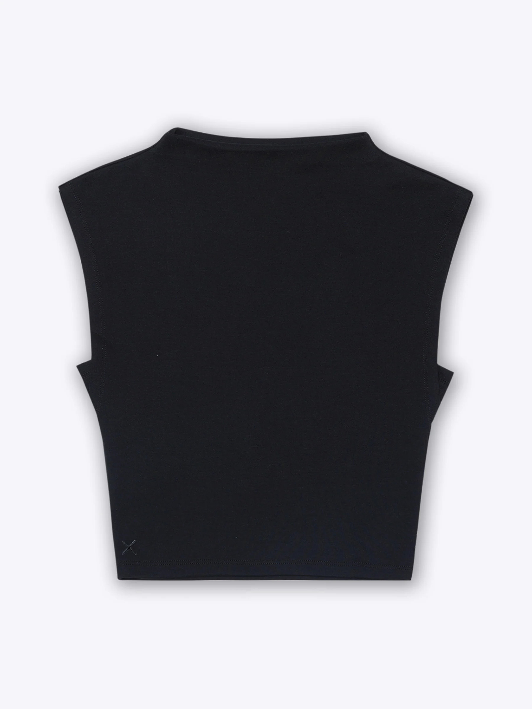 Sleeveless Tomboy Tee | Black Tomboy-Cotton™ | Cuts Clothing Inc.