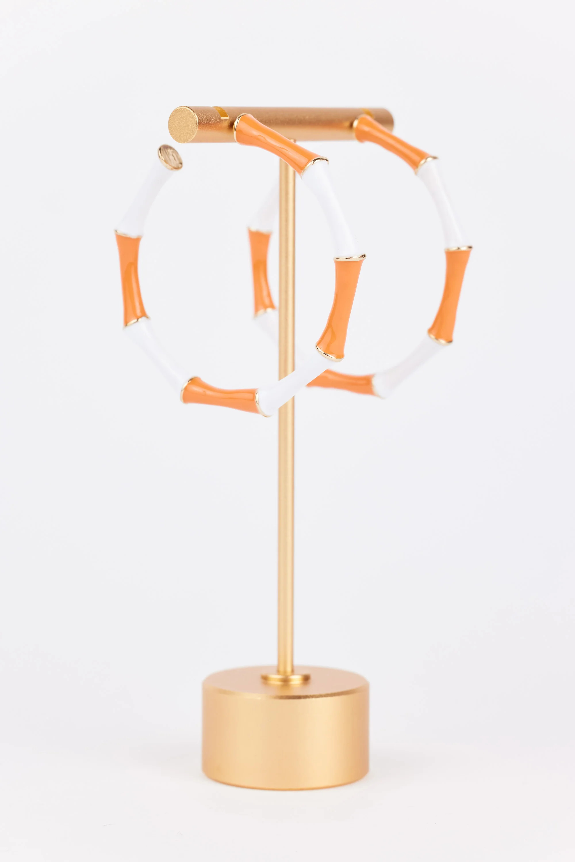 Francesca Hoop Earrings- Orange/White | Avara